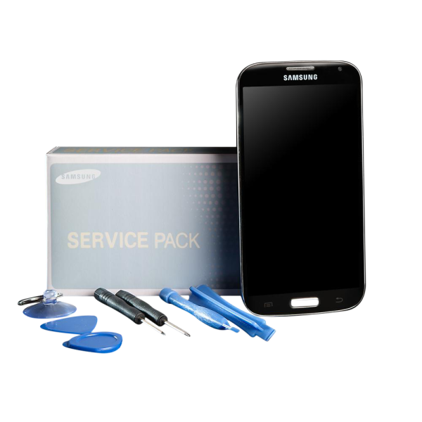 Samsung Galaxy S4 Display LTE GT-I9507 Kompletteinheit schwarz / tiefschwarz mit Homebu