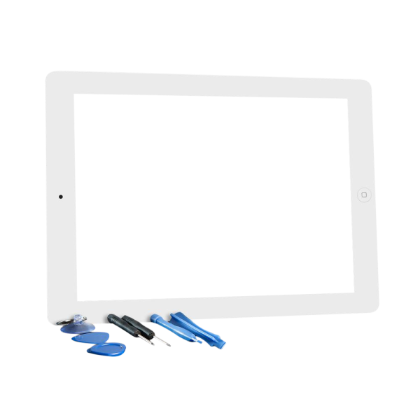 Apple iPad 2 Digitizer Glas Touchscreen Display mit Homebutton weiß