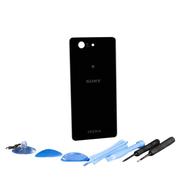 Smartphone Backcover / Akkudeckel passend für Sony Xperia Z3 compact schwarz vorverklebt