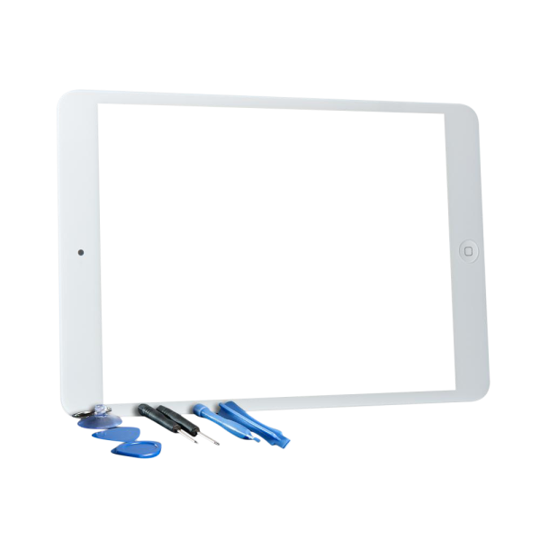 Apple iPad mini Digitizer Glas Touchscreen Display mit Homebutton weiß